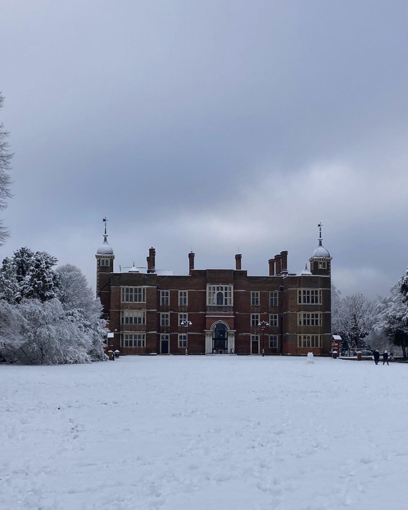 Charlton House in snow
